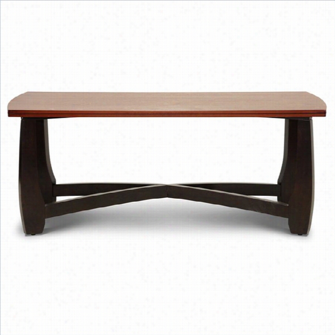 Baxton Studio Straitwoode Offee Table In Dark Brown And Cherry