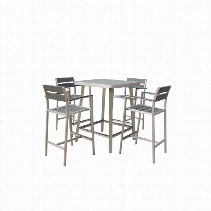 Boraam Fresca 5 Piece Canaria Pub Set