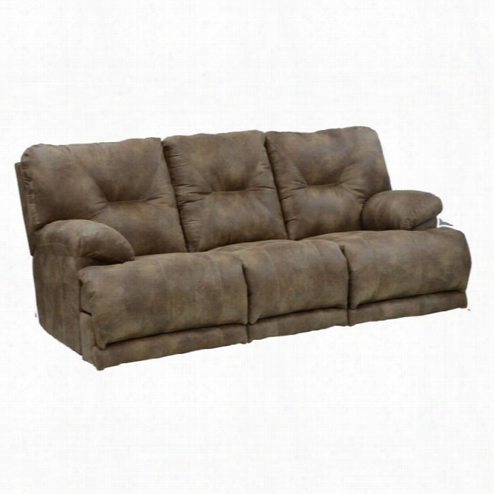 Catnapper Voyager Lay Flat Reclining Sofa In Brandy