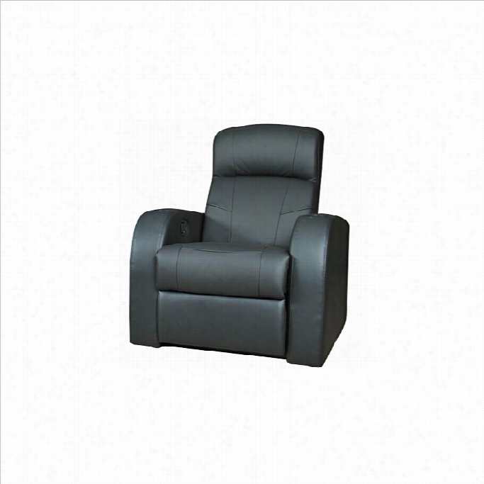 Coaster Furniture Leather H Ome Theater Reclinerin Black