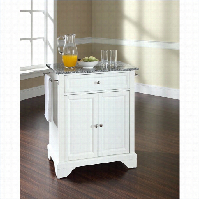 Crosley Furniture Lafayettte Solidgranite Top Kitchen Island In White