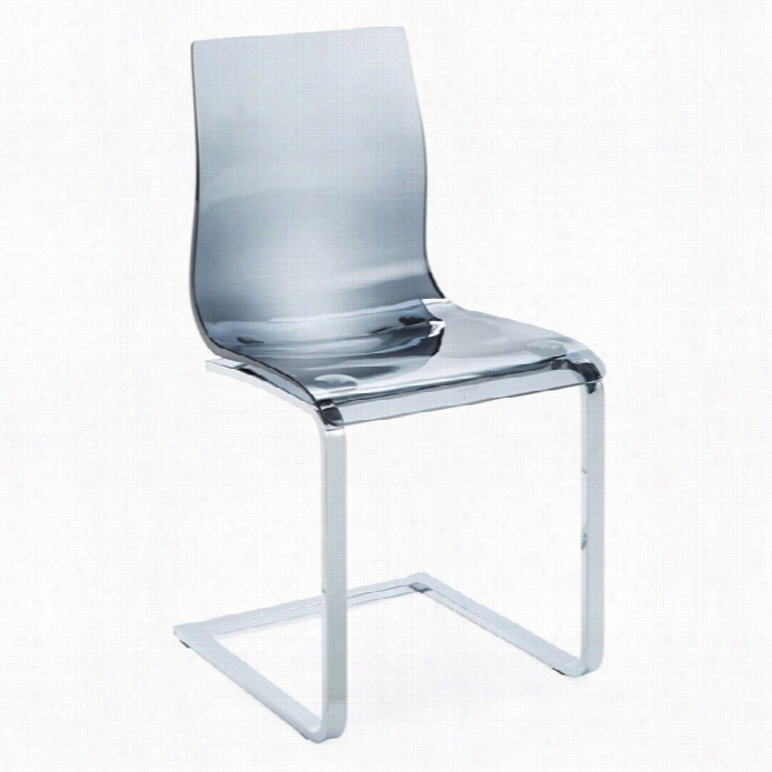 Domitalia Gel-sl Dining Chair In Transprent Smoke