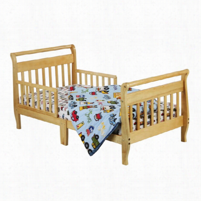 Dream On Me Sleigh Toddler Bed In Natural