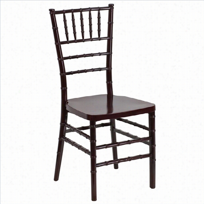 Flash  Furniture Leegance Resin Stacking Chiavari Dining Chair In  Mahogany