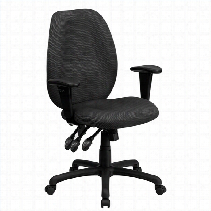 Flash Furniture High Back Multi-f Unctional Task Office Chair In Gray