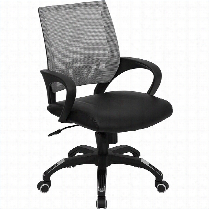 Flash Furniture Mid Back Mesh Computer Office Chair In Gray