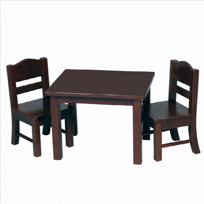 Guidecraft Espresso Doll Table And Chair Set