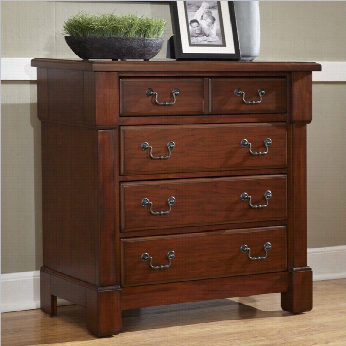 Home Style Saspen Drwer Chest In Swain Cherry