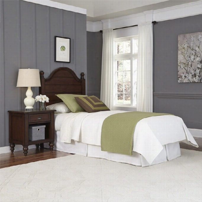 Home Styles Counrty Comfort Twin Headboard And Night Stand In Bo Urbon