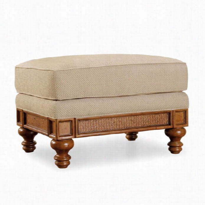 Hooker Furnitur Windward Upholstered Ottoman In Dark Honey