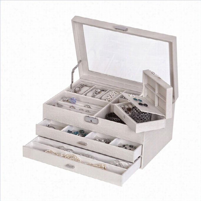 Mele And Co. Alana Jewelry Box With Lock In Peparl
