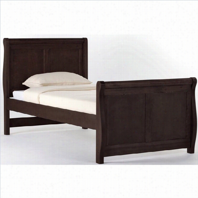 Ne Kids Sch Ool House Twin Sleigh Bed In Chocolate