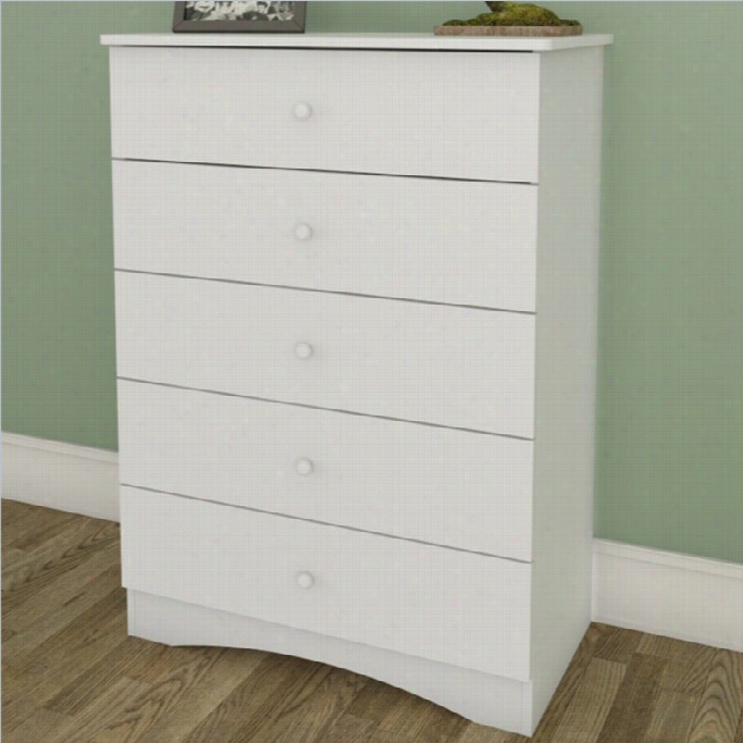 Nexera Ichy 5 Drawer Chest In White