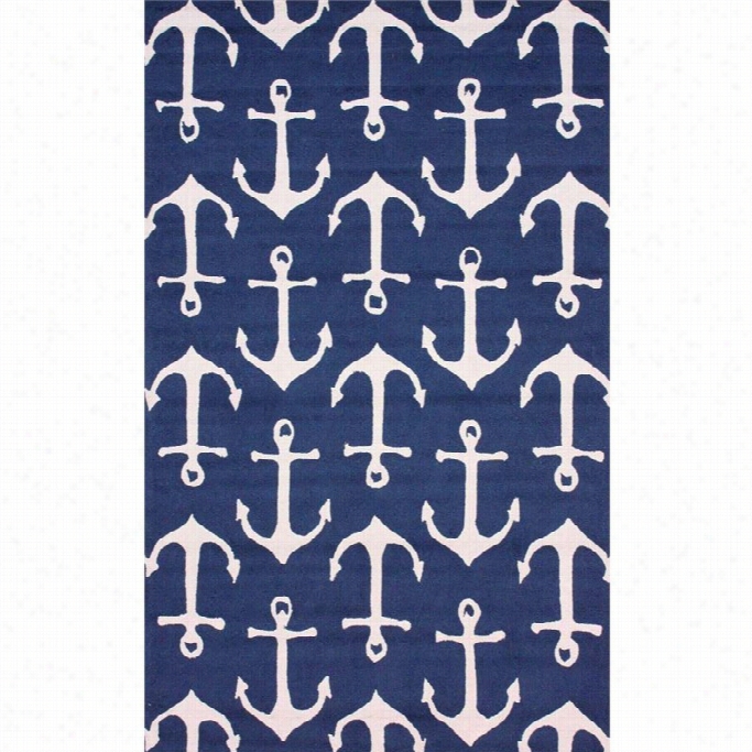 Nuloom 4' X 6' Hand Hooked Despina Indoor And Outdoor Area Rug In Navy