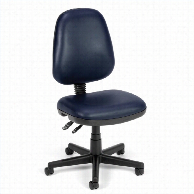 Ofm Computer Task Office Chair In Navy Vinyl