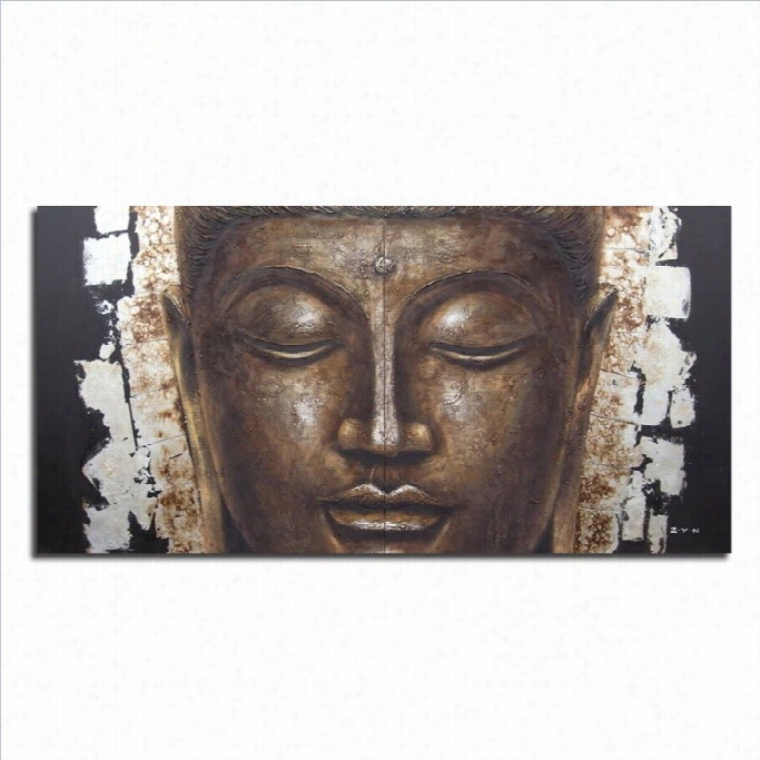 Safaveih Buddha Painting In Gold And Black