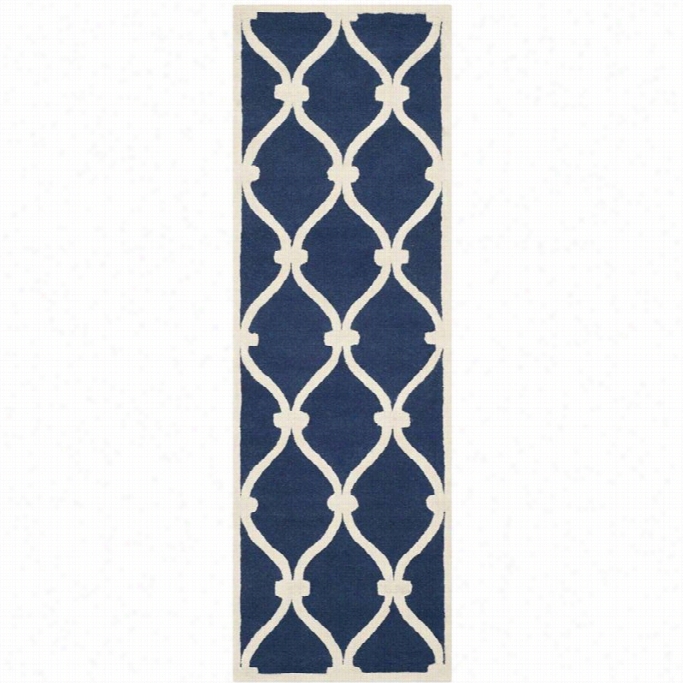 Safavieh Cambridge Navy Transitional Rug - 2'6 X 10'