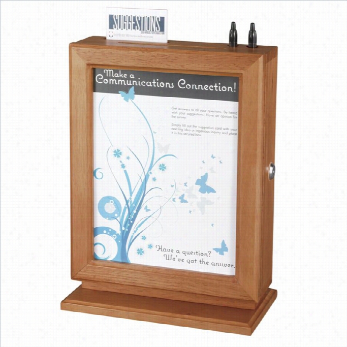 Safco Customizable Wood Suggestion Box In Cherry