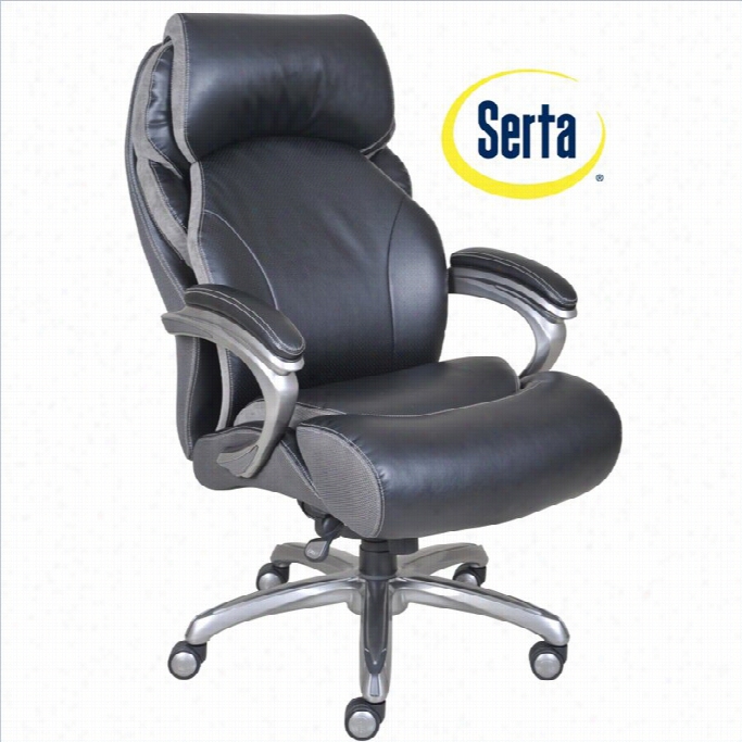 Serta At Home Big And T All Executive Office Chair In Multi-tone Bliss Black