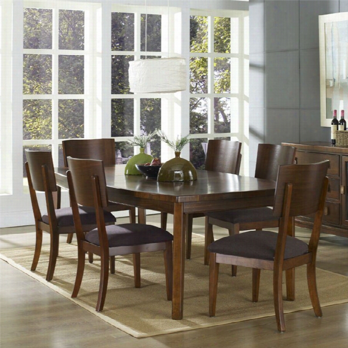 Somerton Perspective Dining Table In Deep Chesttnut Brown