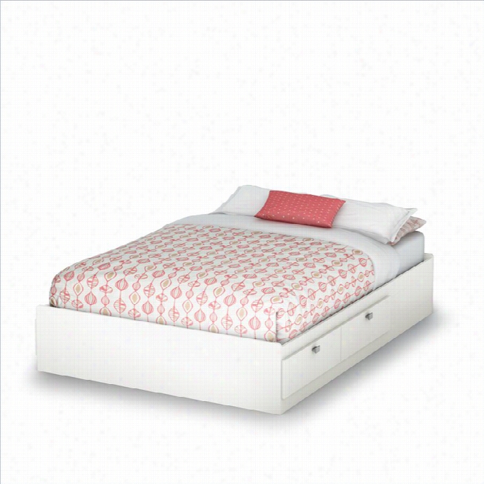 South Shore Affinsto Full Mates Bed In Pure White