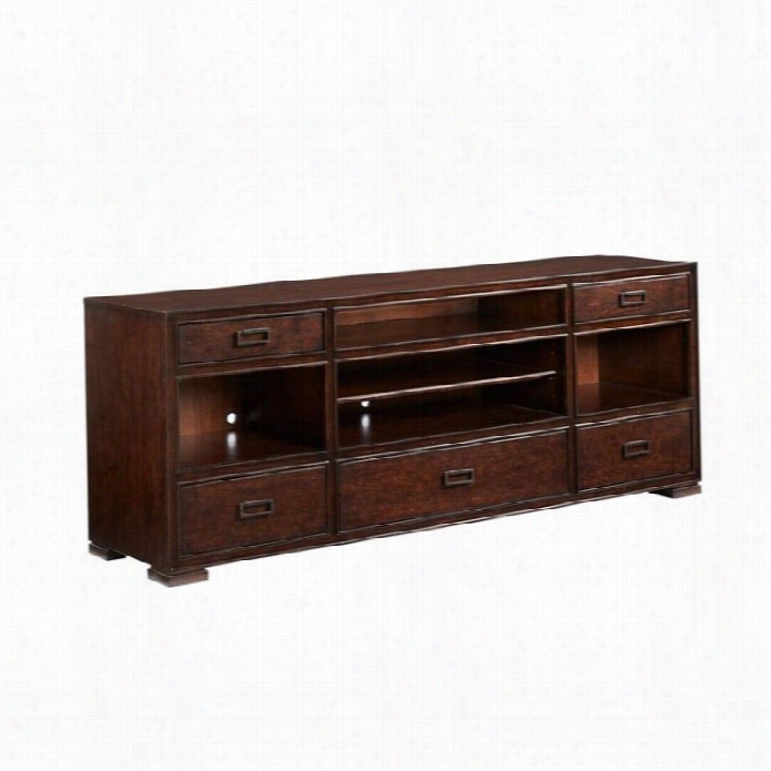 Stanley Villa Couture Gala 74 Tv Stand In Mottled Walnut