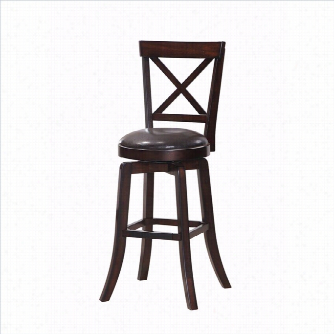 Steve Silver Company Gimlet 30 X-back Swivel Bar Stool In Espre5so