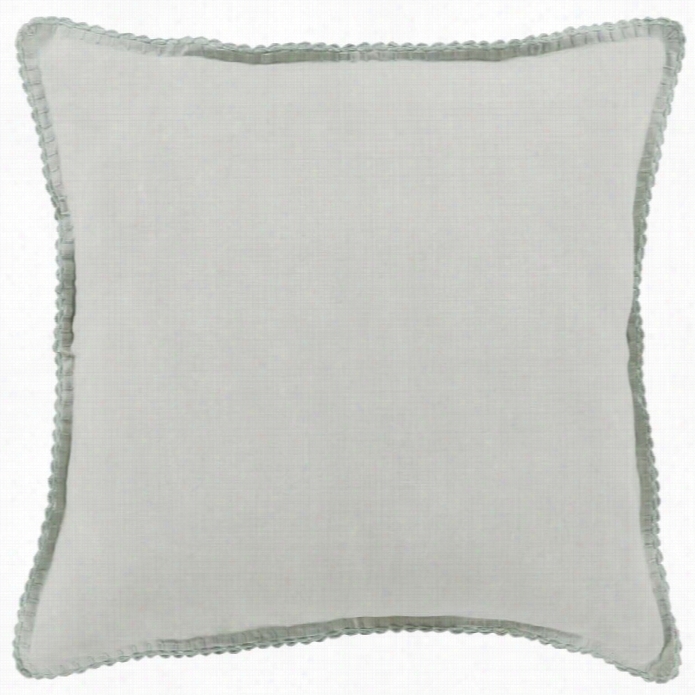 Surya Evelyn Woven Linen Euro Sham In Sea Foam