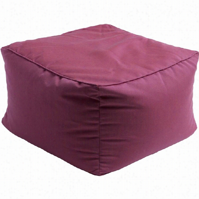 Surya Pip Er Cube Pouf Ottoman In Magenta