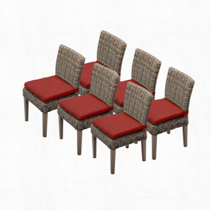 Tkc Cape Cod Icker Patio Idning Chairs In Terracotta (set Of 6)