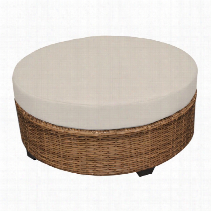 Tkc Laguna Otudoor Wicker Round Coffee Table In Beige