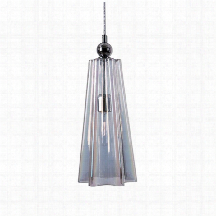 Uttermost Beckley 1 Light Fluted Glass Mini Pendant