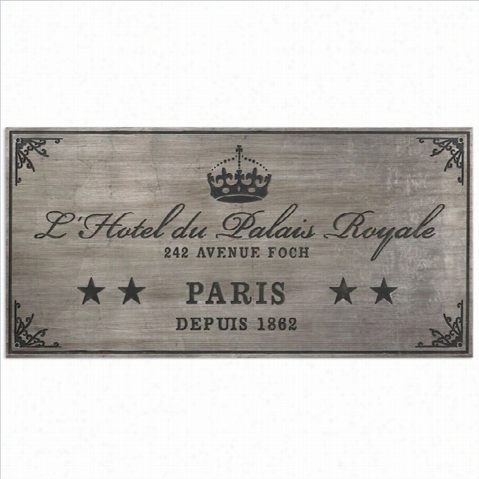 Uttermost Palais Royale Plaque Rt In Antiqued Silver Leaf