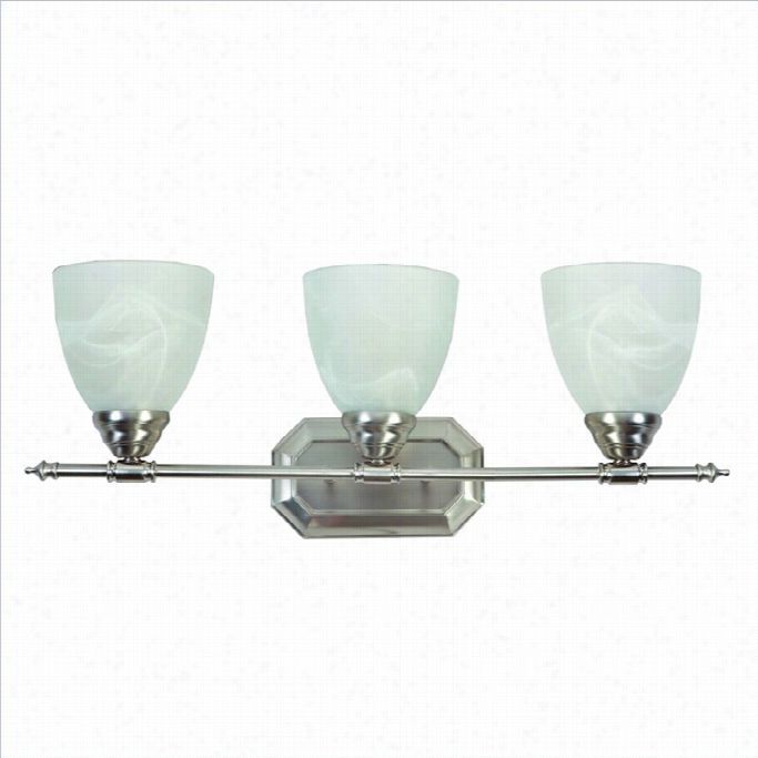 Yoesmite Home Decor 3 Lights Vanity Lighting In Brush Nickel