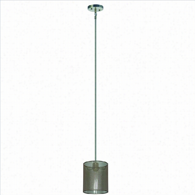 Yosemite Ohme Ddcor Lyeell Fors 1 Light Mini Pendant In Satin Steel With Lustrous Steel Shade