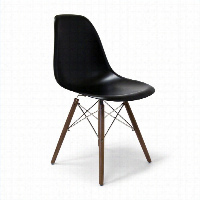 Aeon Furniture Isabelle Diningchair In Mtte Black And Walnut