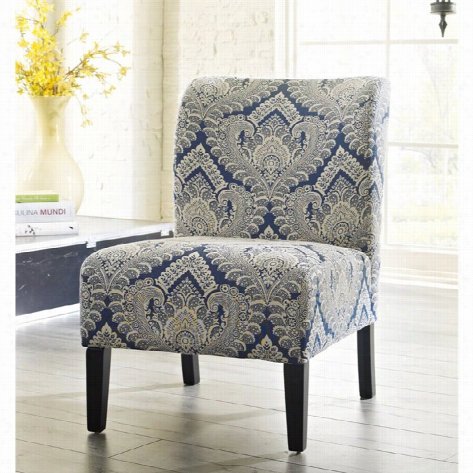 Ashleey Ho Nnally Fabric Accent Chair In Sapphire
