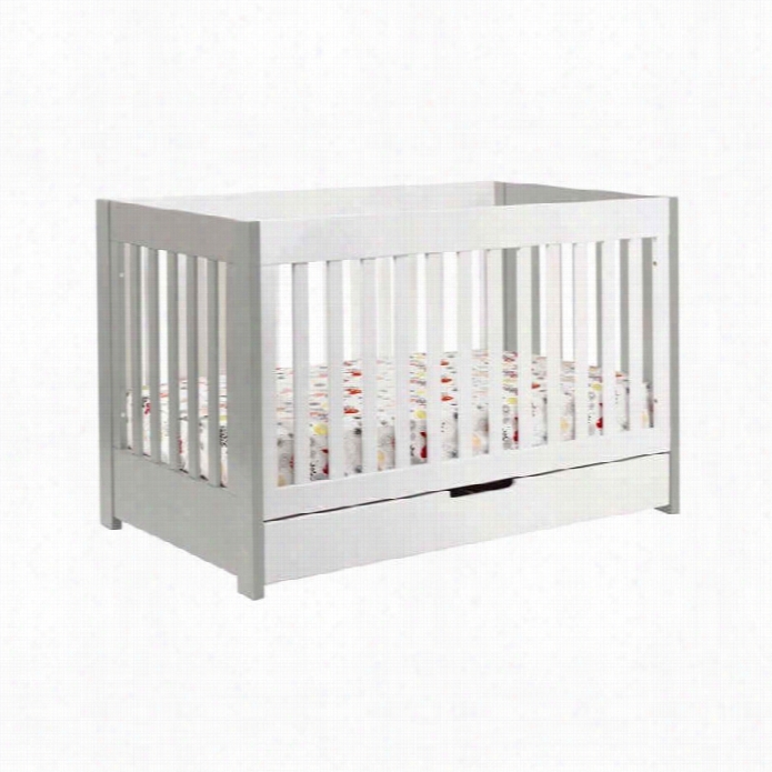 Babyletto Mercer 3-in-1 Convertible Wood Crib In Grey With White