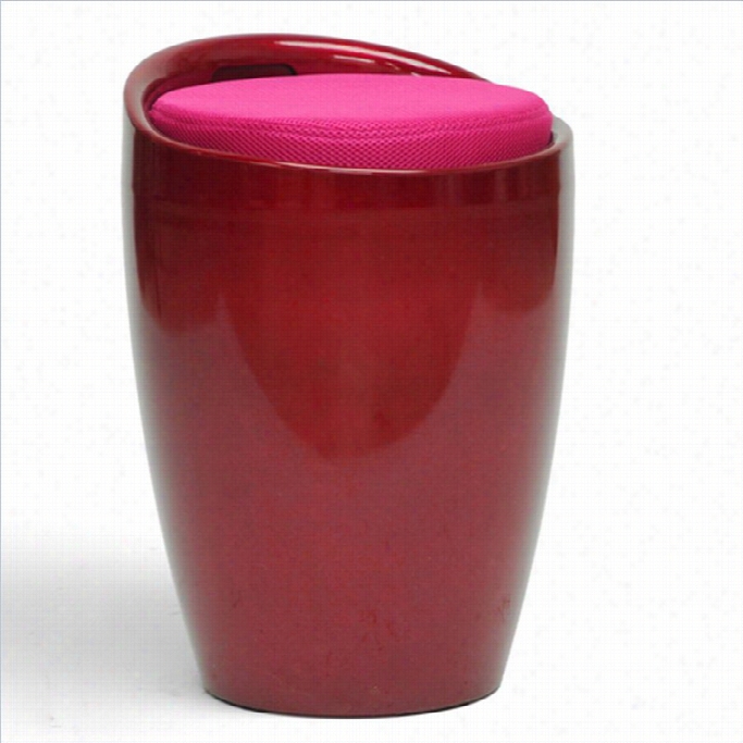 Baxton Studio Morocco Stool In Red