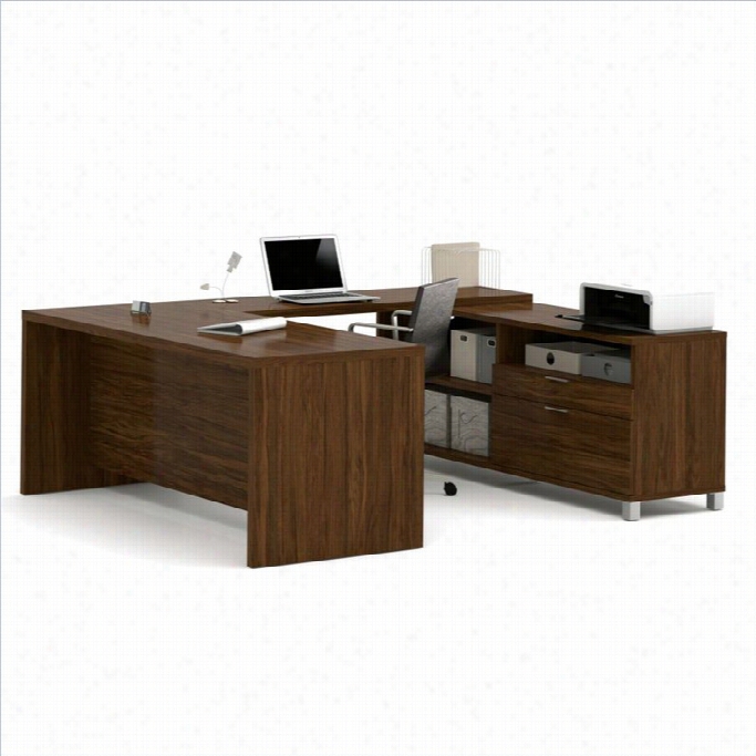 Bestar Pro-linea U-desk In Ooa Barrel