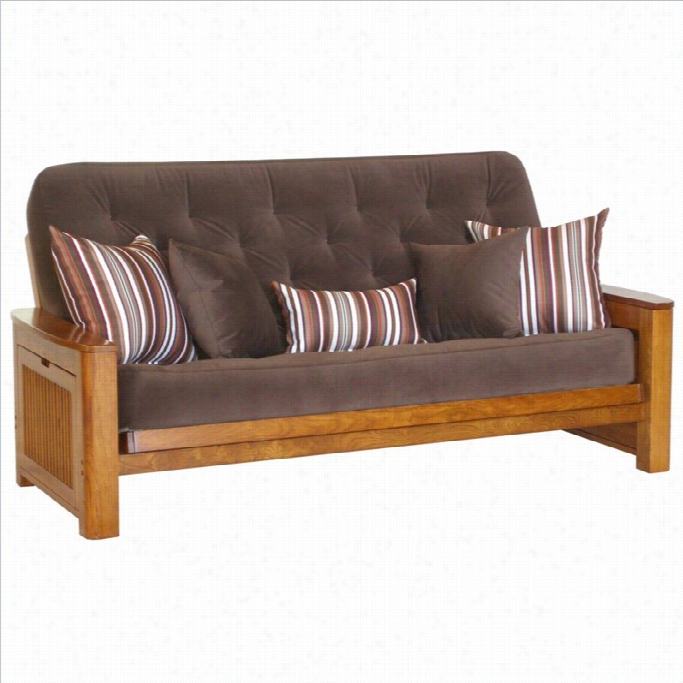 Big Tree Nina Futon With 5 Pillows In Premium Tobacco Oqk