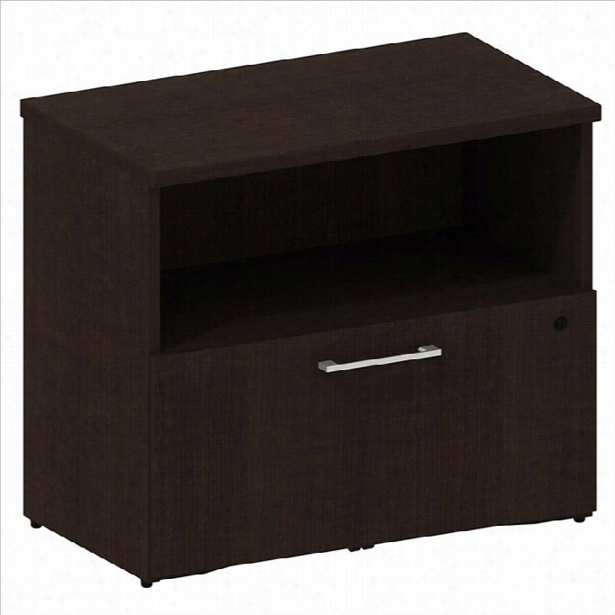 Bush Bbf 300 Series 1-drawer Lateral File In Mocha Cherry