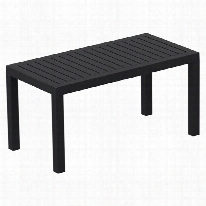 Compamia Ocean Square Resin Sidde Table In Black