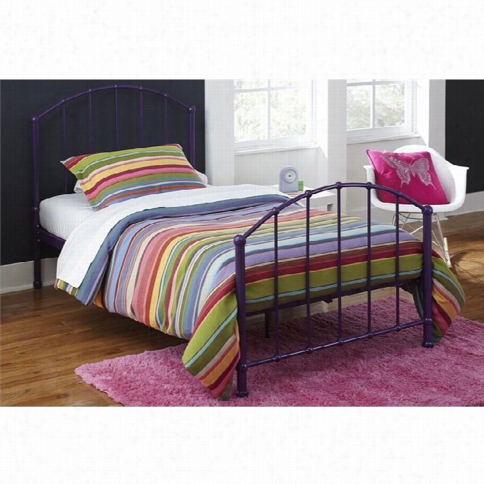 Dhp Brickmill Ivy Metal Twin Bed In Purple