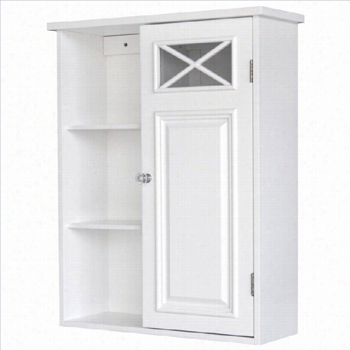 Elgant Home Fashionns Dawson 1-door Wall Cabinet In White