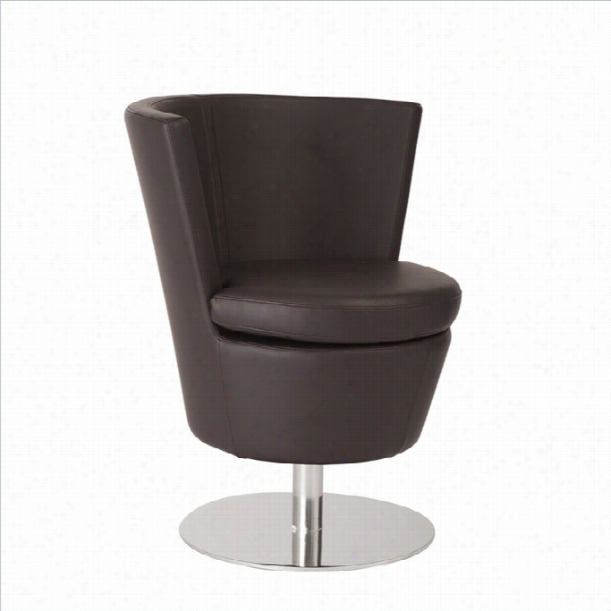 Eurostyle Swuire Faux Leather Swivel Chair Ndark Brown