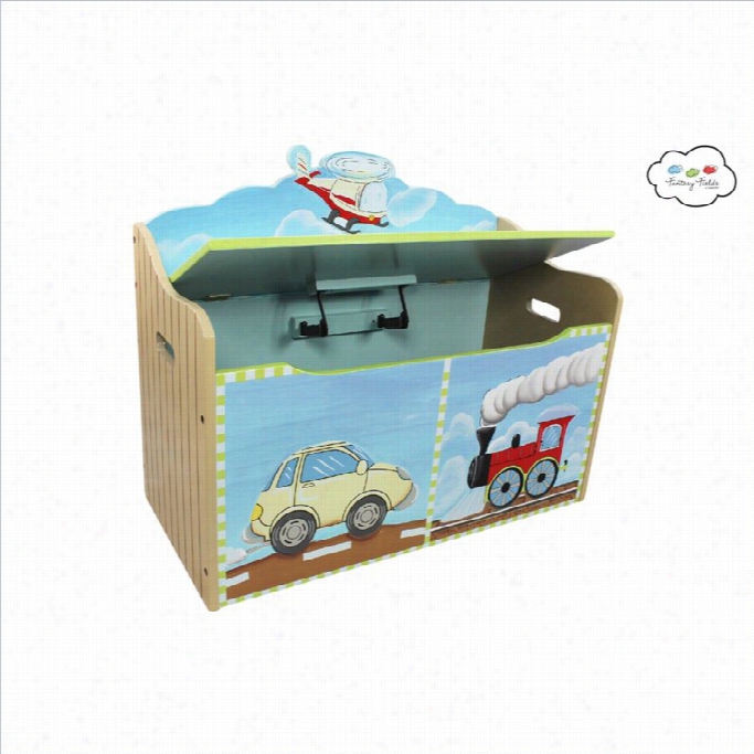 Fantawy Fields Hnad Carved Transportation Toy  Chest