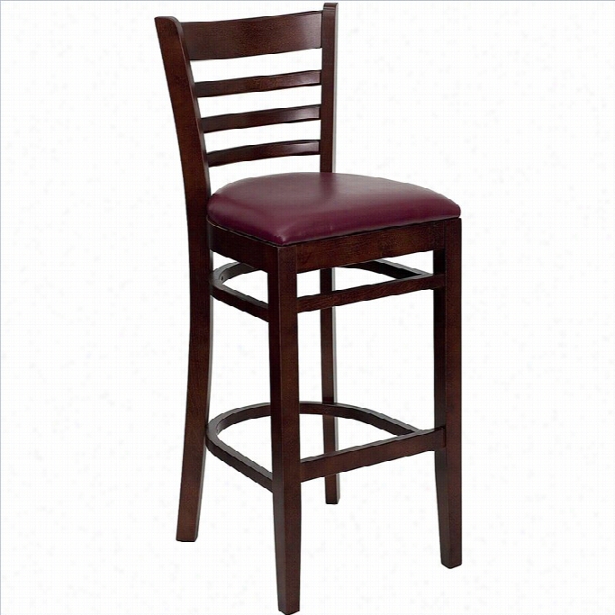 Flash F Urniture Heercules Series 31 Ladder Back Ba R Stool In Mahogany