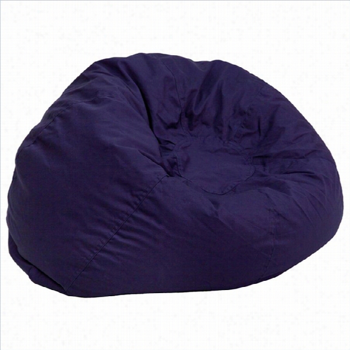 Flash Furniture Oversizedsolid Bean Bag Chair In Navy B Lue