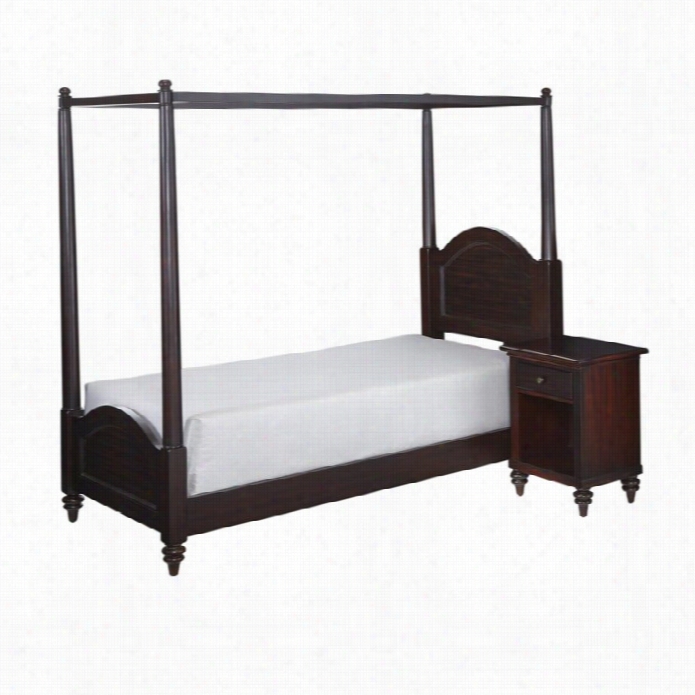 Home Stylesb Ermuda 2 Piece Wood Twin Canopy Bed Room Attitude I Espresso